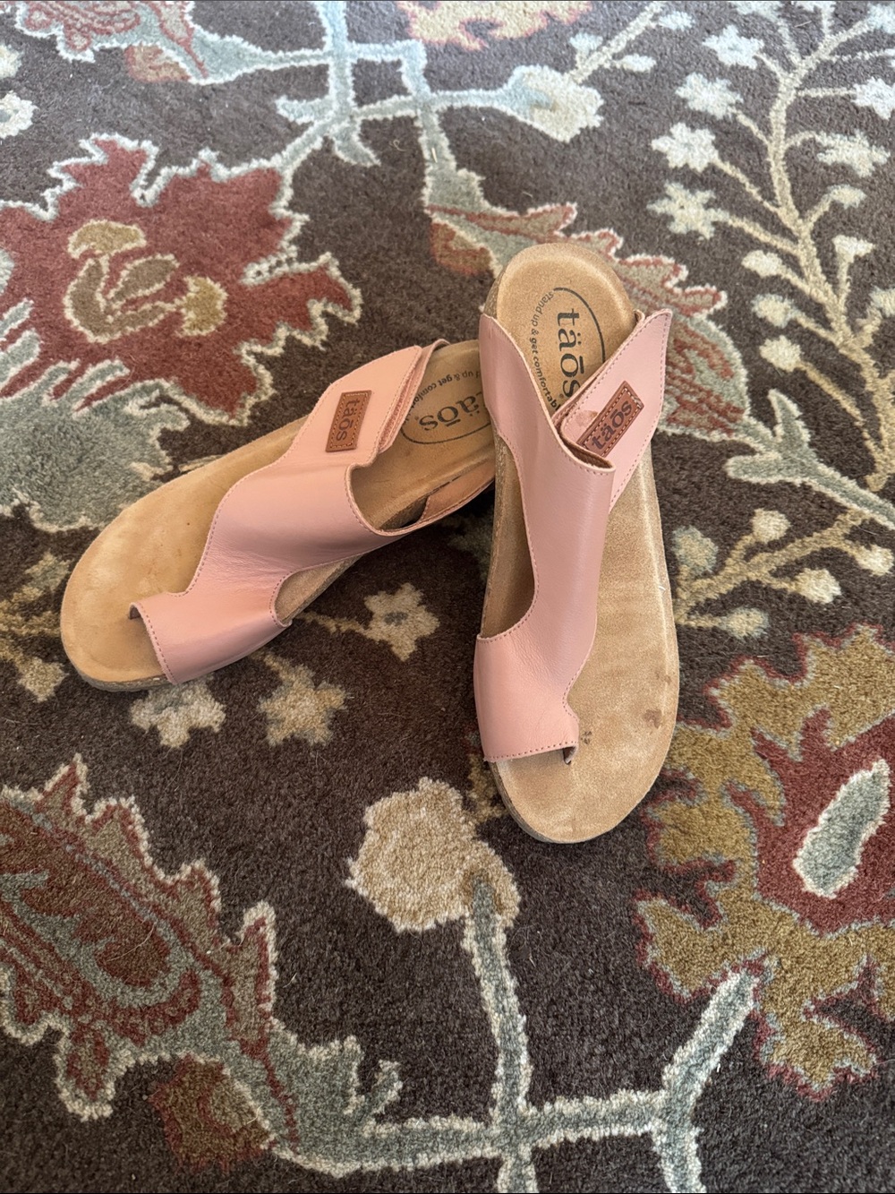 Taos Footwear nude Leather Slide Sandals - Women's Slip-On Comfort 9